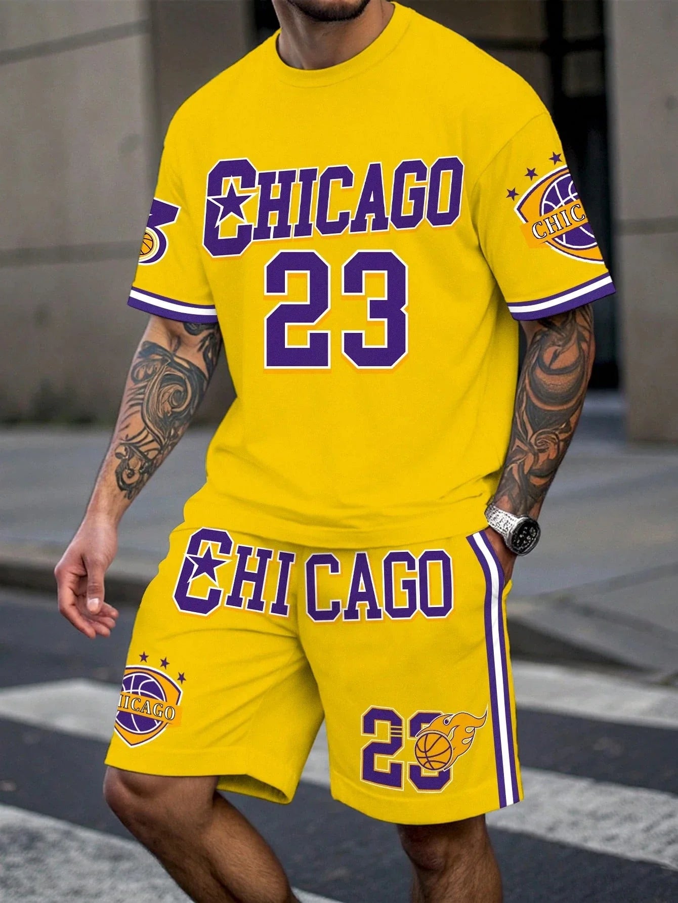Men's Plus Size Basketball Clothing Set